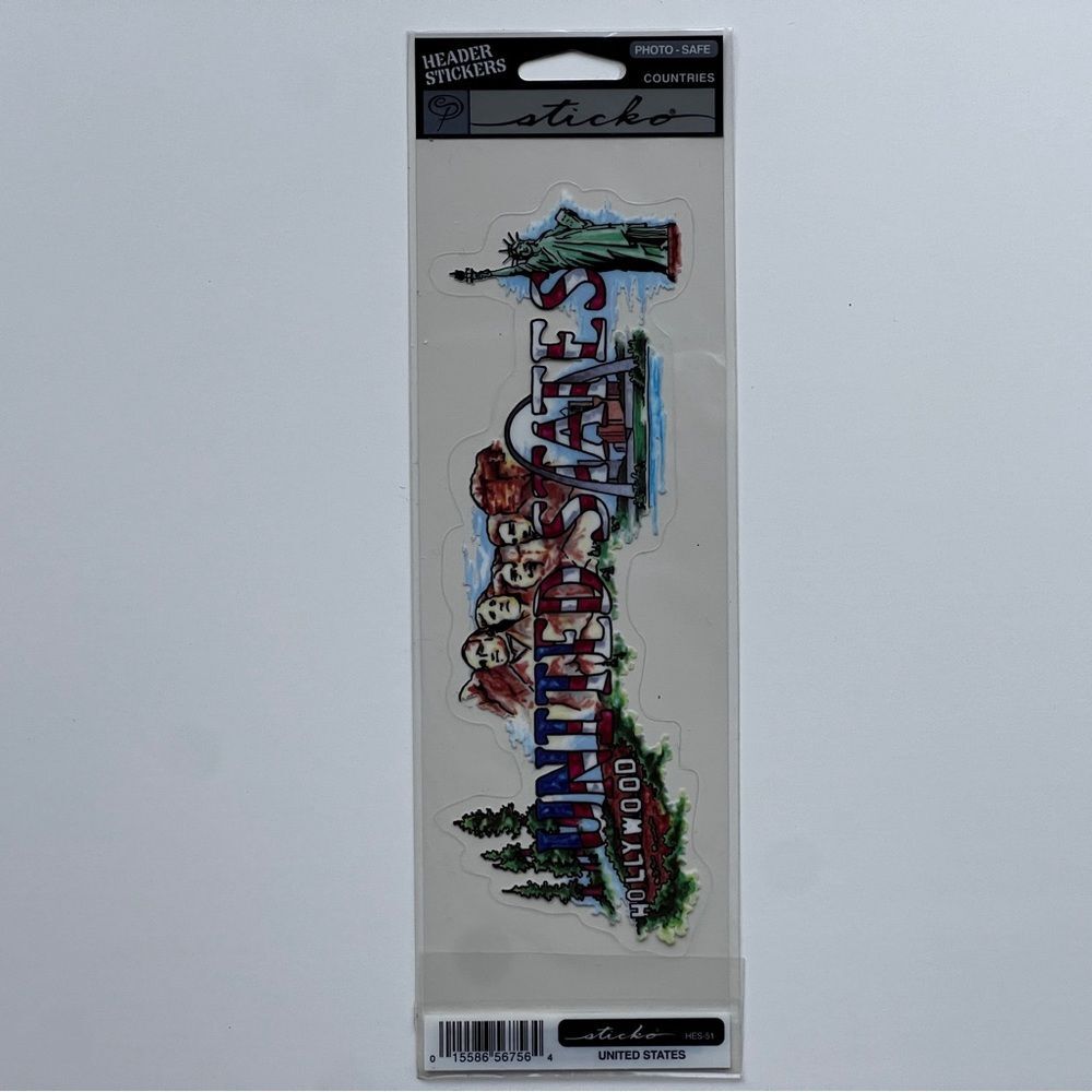 United States Sticker Stickopotamus HES-51 New In Package 8" x 3"